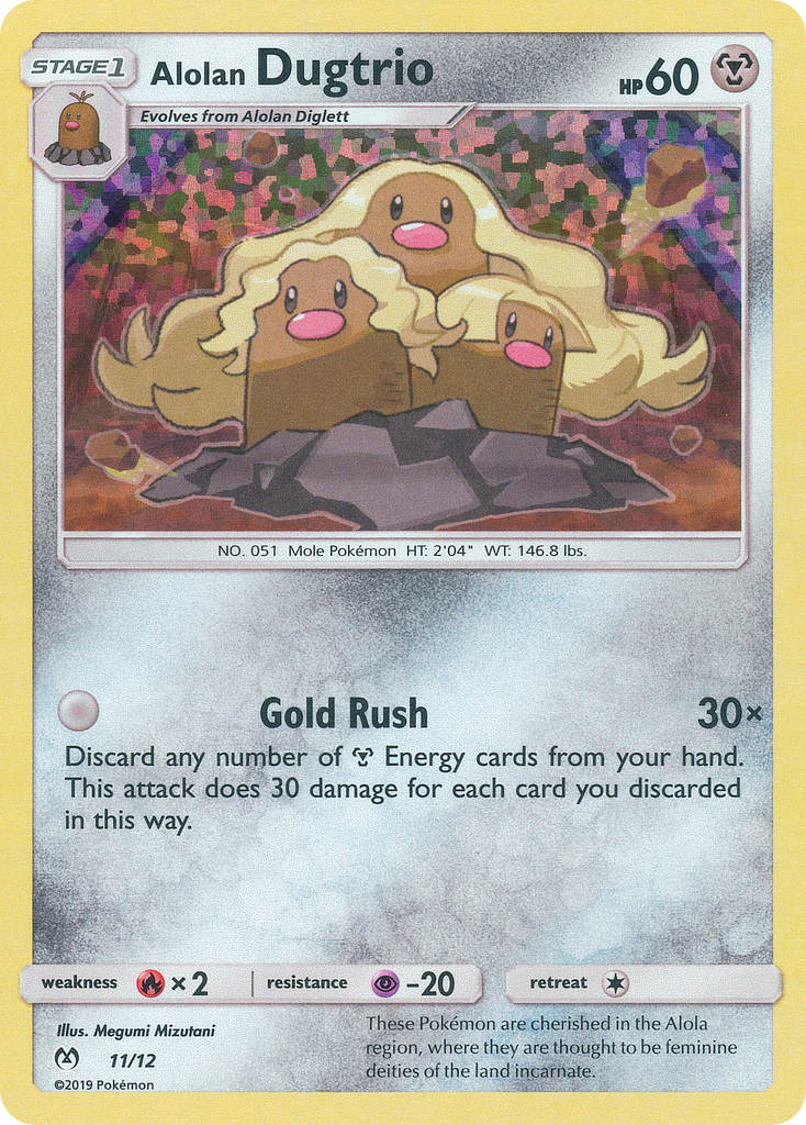 Alolan Dugtrio - 11/12/12 - McDonalds Promos 2019 Holofoil