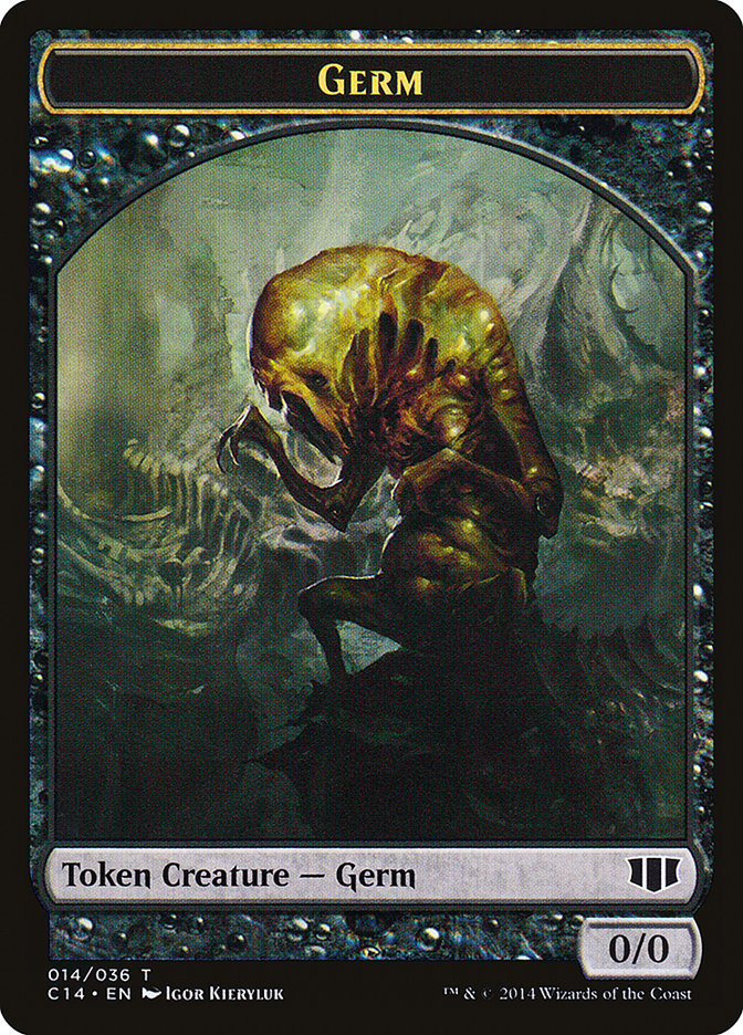 Germ // Zombie (016) Double-Sided Token (C14-14 // 16) - Commander 2014 Tokens