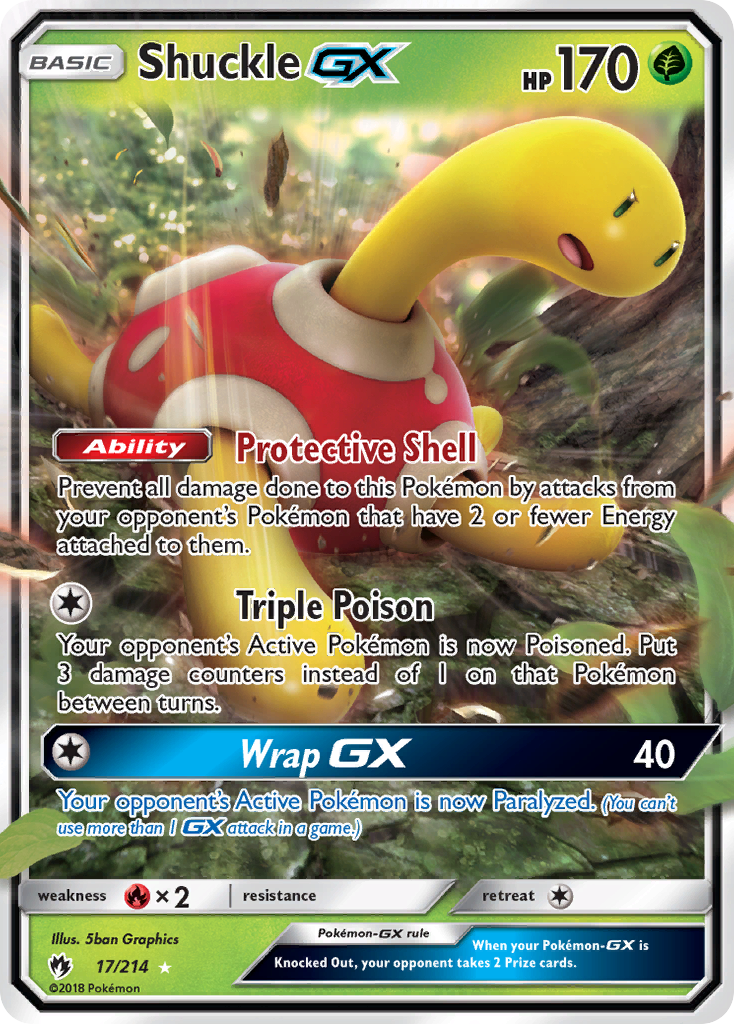 Shuckle GX 17/214 - SM  Lost Thunder Holofoil