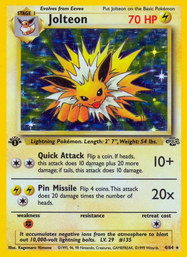 Jolteon (4) 4/64 - Jungle 1st Edition Holofoil