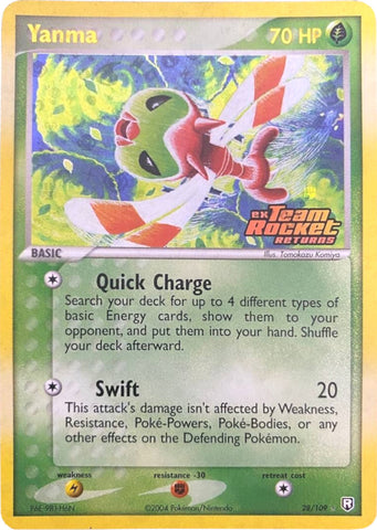 Yanma 28/109 - Team Rocket Returns Reverse Holofoil