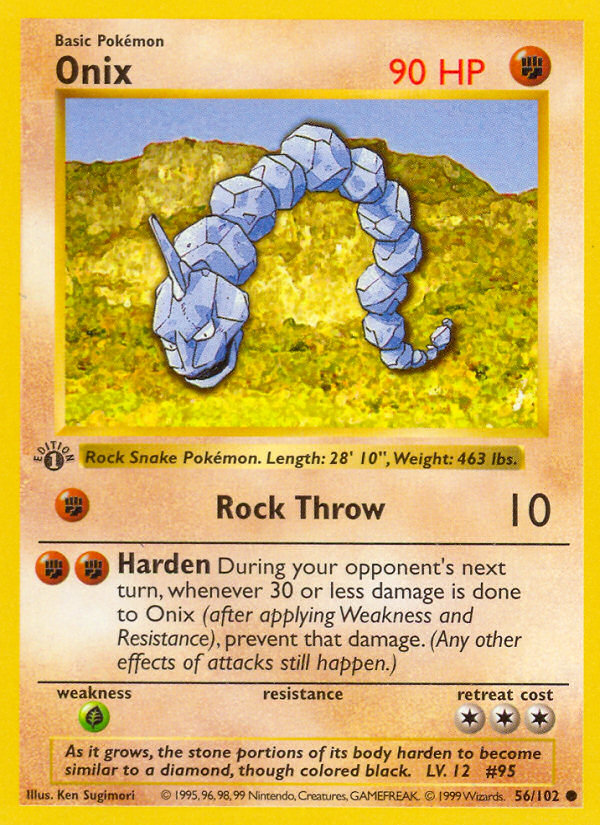 Onix - 56/102 - 1st Edition Base Set Shadowless - Common