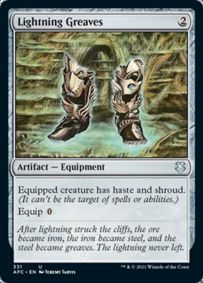 Lightning Greaves (AFC-331) - Forgotten Realms Commander