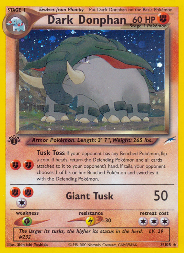 Dark Donphan/105 - Neo Destiny 1st Edition Holofoil