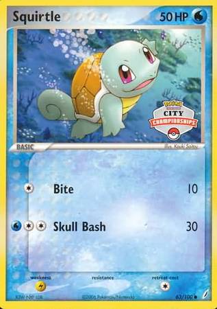 Squirtle - 63/100 (City Championships) - League & Championship Cards