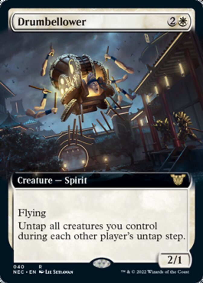 Drumbellower (Extended Art) (NEC-040) - Neon Dynasty Commander: (Extended Art)