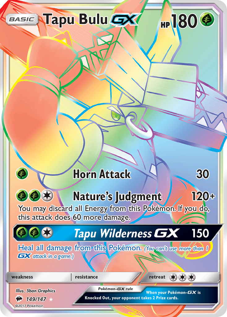 Tapu Bulu GX (Secret)/147 - SM  Burning Shadows Holofoil