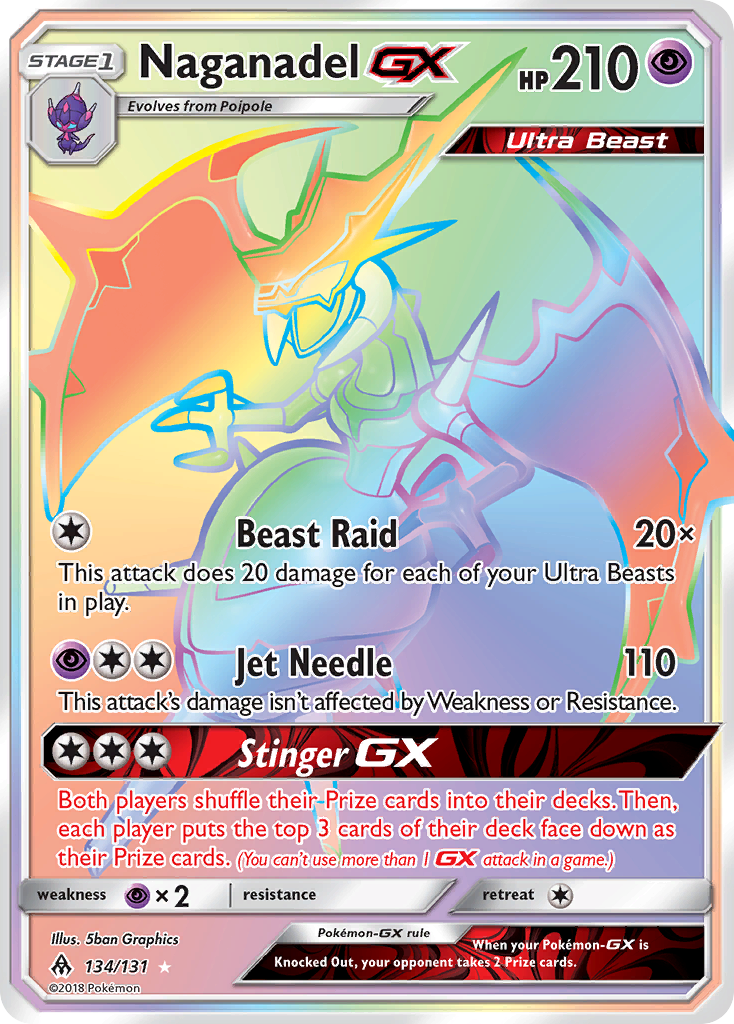 Naganadel GX (Secret)/131 - SM  Forbidden Light Holofoil