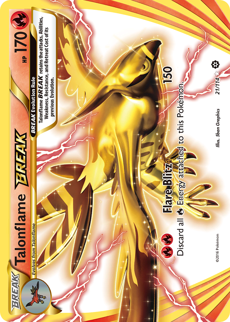 Talonflame BREAK 21/114 - XY  Steam Siege Holofoil