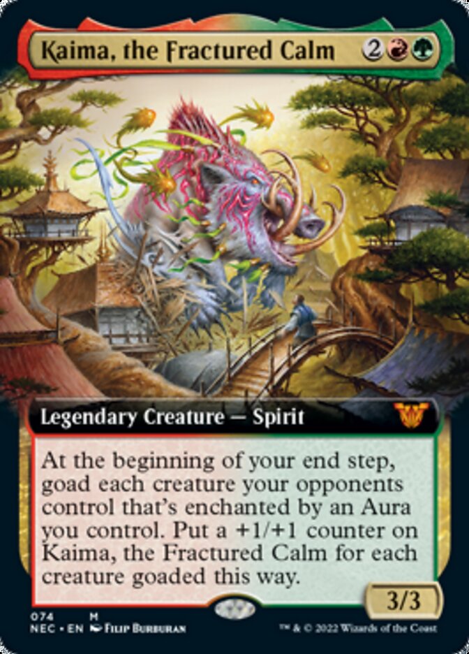 Kaima, the Fractured Calm (Extended Art) (NEC-074) - Neon Dynasty Commander: (Extended Art)