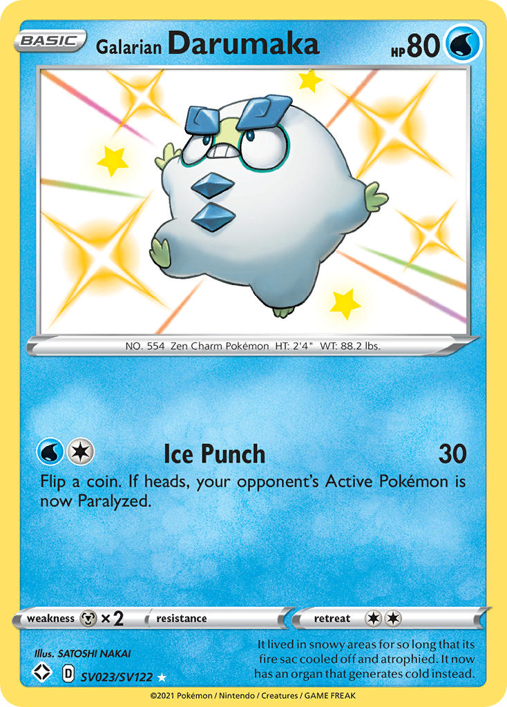 Galarian Darumaka SV023/122 - Shining Fates Shiny Vault Holofoil