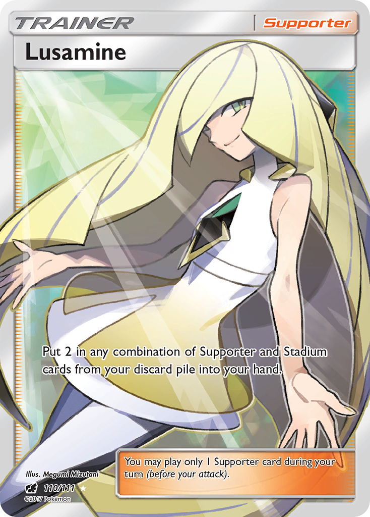 Lusamine (Full Art) 110/111 - SM  Crimson Invasion Holofoil