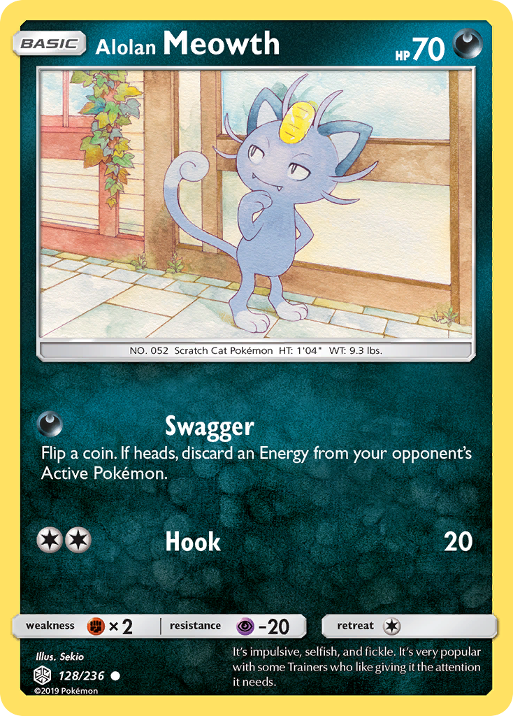 Alolan Meowth 128/236 - SM  Cosmic Eclipse