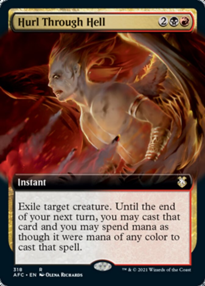 Hurl Through Hell (Extended Art) (AFC-318) - Forgotten Realms Commander: (Extended Art)