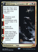 Hidetsugu Consumes All (PRE-221) - Kamigawa: Neon Dynasty Promos: (fandfc, enchantment) Foil