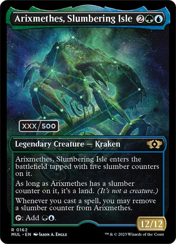 Arixmethes, Slumbering Isle (Serial Numbered) (MUL-162) - Multiverse Legends: (Showcase) Foil
