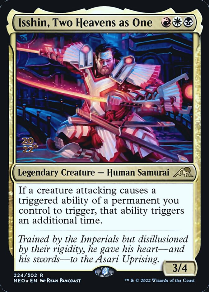 Isshin, Two Heavens as One (PRE-224) - Kamigawa: Neon Dynasty Promos Foil