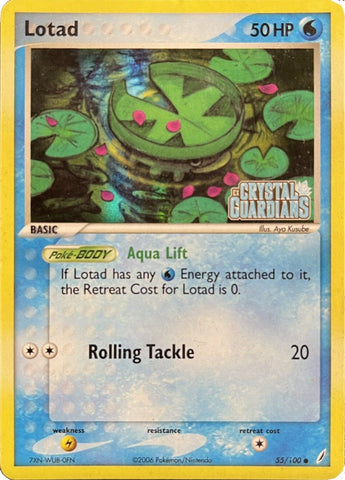 Lotad - 055/100 (EX Crystal Guardians Reverse Holofoil) - Crystal Guardians Reverse Holofoil
