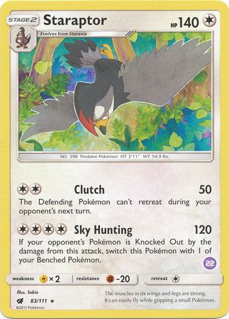 Staraptor (22) - SM Trainer Kit Alolan Sandslash & Alolan Ninetales