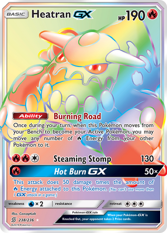 Heatran GX (Secret)/236 - SM  Unified Minds Holofoil