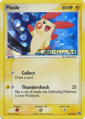 Plusle/106 - Emerald Reverse Holofoil