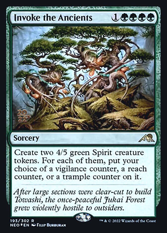Invoke the Ancients (PRE-193) - Kamigawa: Neon Dynasty Promos Foil