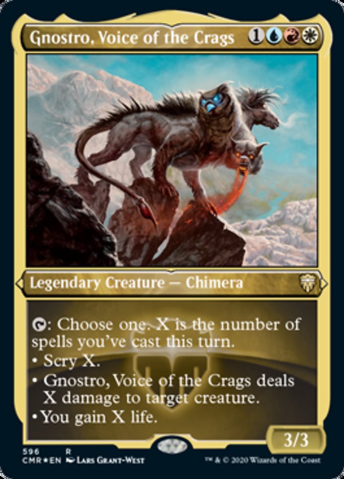 Gnostro, Voice of the Crags (Foil Etched) (CMR-596) - Commander Legends Foil