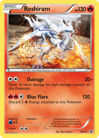 Reshiram - BW23/101 - Black and White Promos Holofoil
