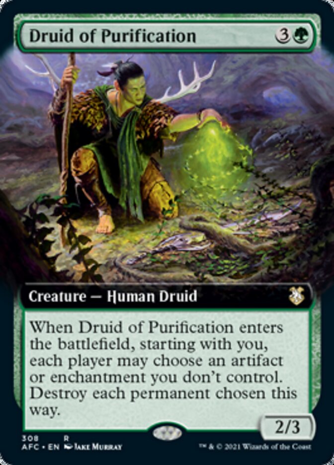 Druid of Purification (Extended Art) (AFC-308) - Forgotten Realms Commander: (Extended Art)
