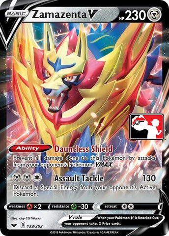 Zamazenta V - 139/202 - Prize Pack Series Cards Holofoil