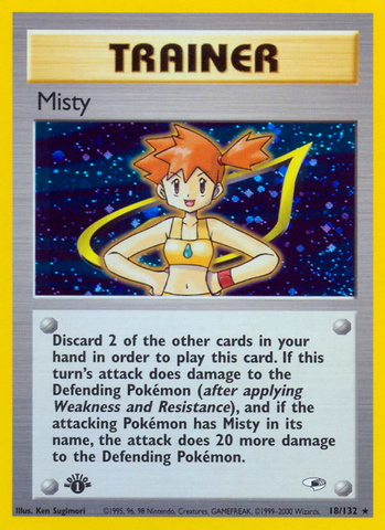 Misty (18) 18/132 - Gym Heroes 1st Edition Holofoil