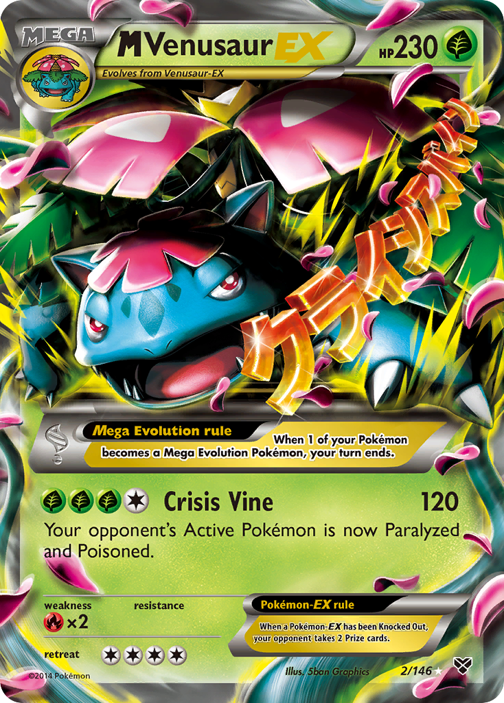 M Venusaur EX 2/146 - XY Base Set Holofoil