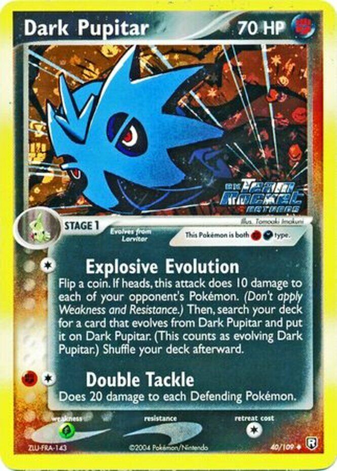 Dark Pupitar - 040/109 40/109 - Team Rocket Returns Reverse Holofoil