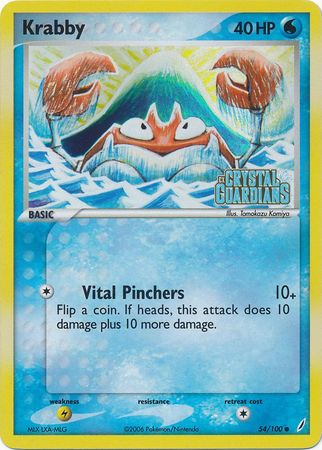 Krabby 54/100 - Crystal Guardians Reverse Holofoil