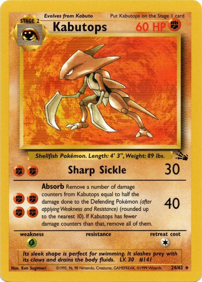 Kabutops (24) 24/62 - Fossil Unlimited