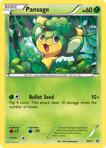 Pansage - BW11/101 - Black and White Promos Holofoil
