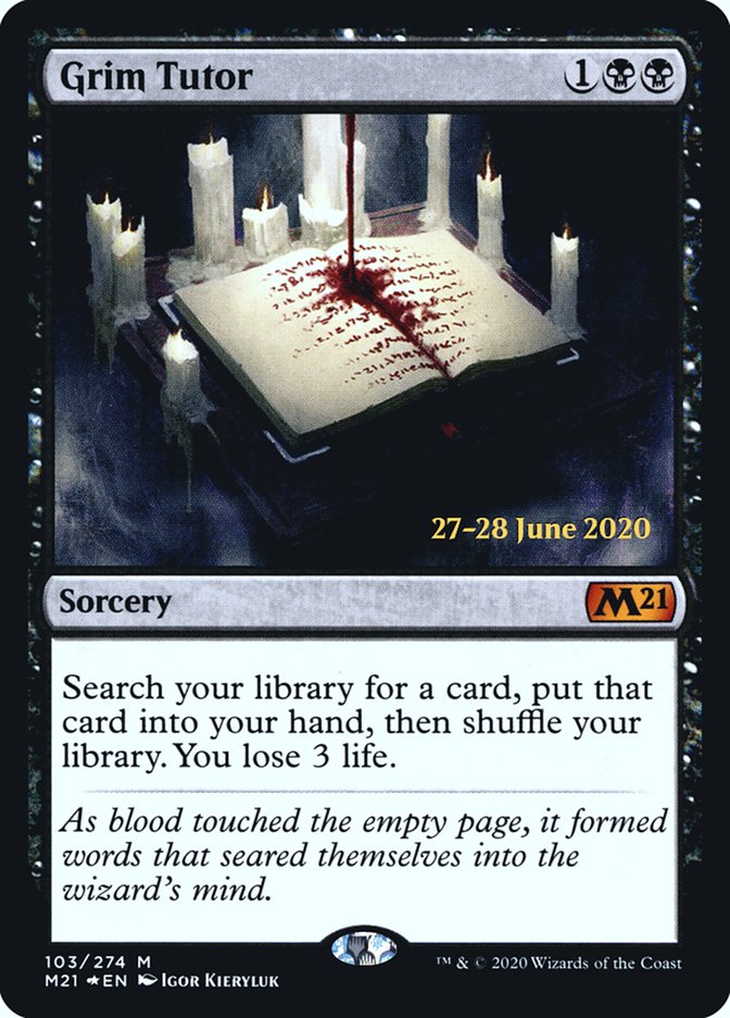 Grim Tutor (PRE-103) - Core Set 2021 Promos Foil