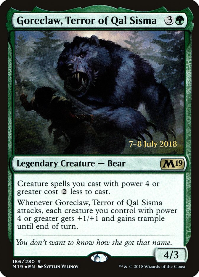 Goreclaw, Terror of Qal Sisma (PRE-186) - Core Set 2019 Promos Foil