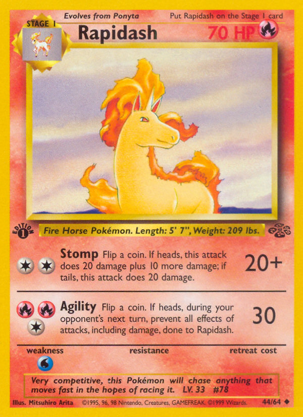 Rapidash 44/64 - Jungle 1st Edition