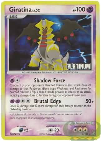 Giratina - 4/146 [Platinum] 4 - Burger King Promos Reverse Holofoil