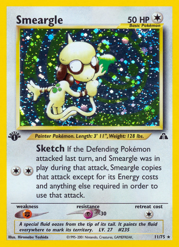 Smeargle (11)/75 - Neo Discovery 1st Edition Holofoil