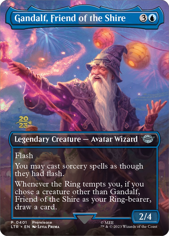 Gandalf, Friend of the Shire (PRE-401) - Tales of Middle-earth Promos (Borderless) Foil