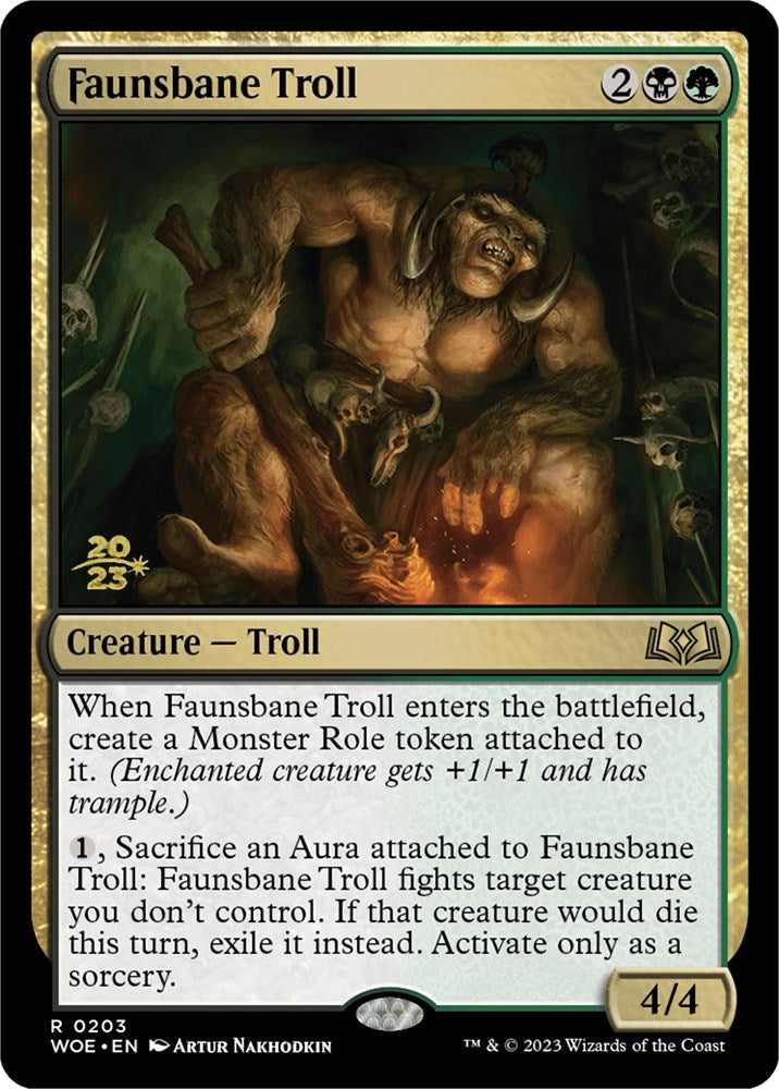 Faunsbane Troll (PRE-203) - Wilds of Eldraine Promos Foil