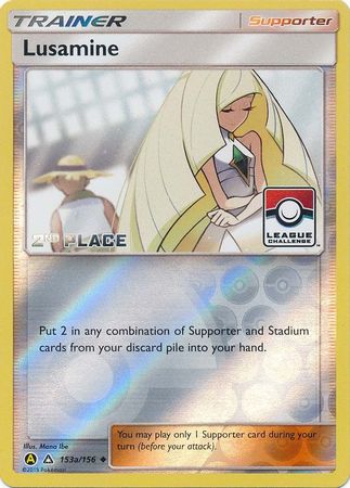 Lusamine - 153a/156 (League Challenge) [2nd Place] - League & Championship Cards Reverse Holofoil