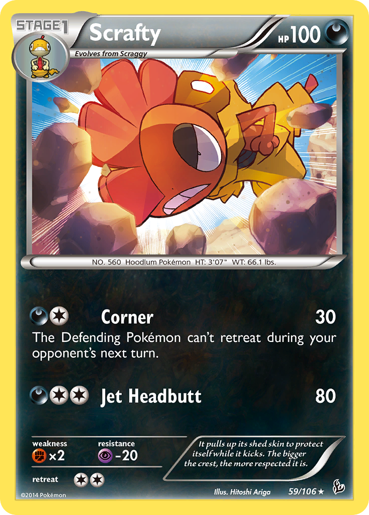 Scrafty 59/106 - XY  Flashfire