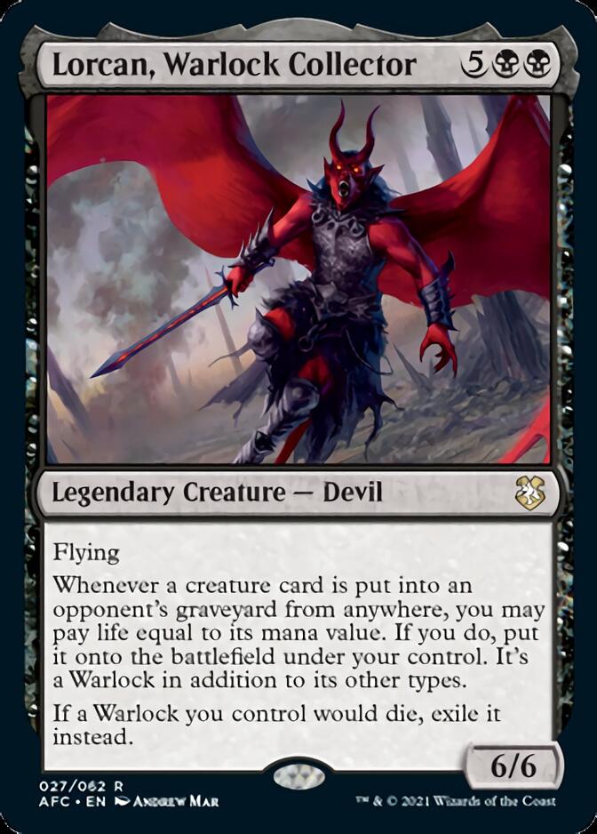 Lorcan, Warlock Collector (AFC-027) - Forgotten Realms Commander