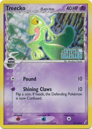 Treecko (Delta Species) 68/100 - Crystal Guardians Reverse Holofoil