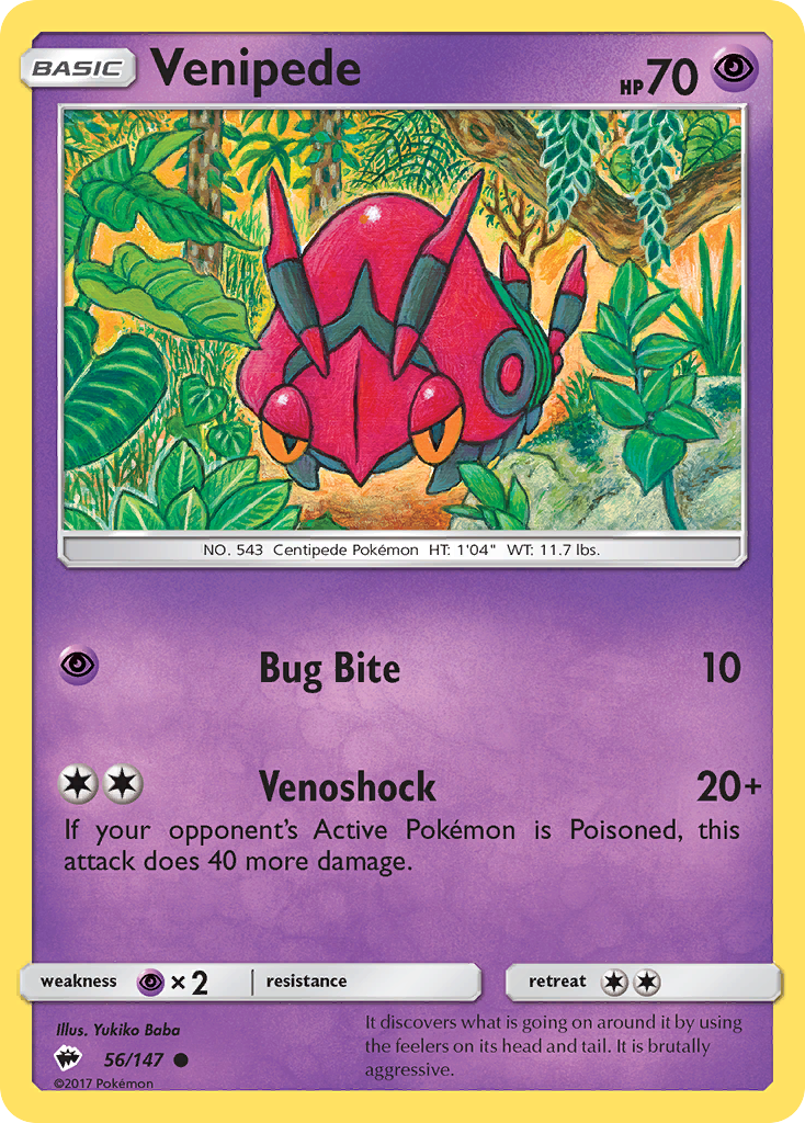 Venipede 56/147 - SM  Burning Shadows