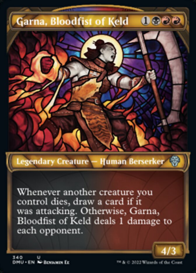 Garna, Bloodfist of Keld (Textured Foil) (DMU-340) - Dominaria United: (Showcase) Foil