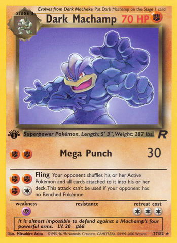 Dark Machamp (27) 27/82 - Team Rocket 1st Edition